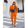 imageCOOFANDY Tracksuit Mens with Zipper Pockets Full Zip Hoodie Sweatsuit 2 Pieces Running Jogging Sports Casual Sweat SuitsOrange