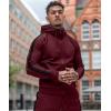 imageCOOFANDY Tracksuit Mens with Zipper Pockets Full Zip Hoodie Sweatsuit 2 Pieces Running Jogging Sports Casual Sweat SuitsWine Red