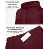 imageCOOFANDY Tracksuit Mens with Zipper Pockets Full Zip Hoodie Sweatsuit 2 Pieces Running Jogging Sports Casual Sweat SuitsWine Red