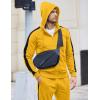 imageCOOFANDY Tracksuit Mens with Zipper Pockets Full Zip Hoodie Sweatsuit 2 Pieces Running Jogging Sports Casual Sweat SuitsYellow