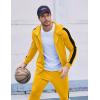 imageCOOFANDY Tracksuit Mens with Zipper Pockets Full Zip Hoodie Sweatsuit 2 Pieces Running Jogging Sports Casual Sweat SuitsYellow
