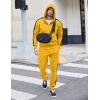 imageCOOFANDY Tracksuit Mens with Zipper Pockets Full Zip Hoodie Sweatsuit 2 Pieces Running Jogging Sports Casual Sweat SuitsYellow