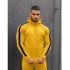 imageCOOFANDY Tracksuit Mens with Zipper Pockets Full Zip Hoodie Sweatsuit 2 Pieces Running Jogging Sports Casual Sweat SuitsYellow