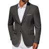 imageCOOFANDY Mens Blazer Business Suit Jacket Slim Fit Two Button Casual Sport CoatsDark Grey