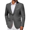 imageCOOFANDY Mens Blazer Business Suit Jacket Slim Fit Two Button Casual Sport CoatsGrey