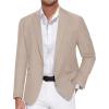 imageCOOFANDY Mens Casual Blazer One Button Sport Coat Slim Fit Lightweight Suit Blazer JacketChampagne