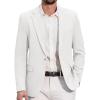 imageCOOFANDY Mens Casual Blazer Regular Fit Lightweight Sport Coats One Button Suit Jacket Dress Blazer JacketsWhite