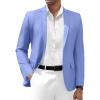 imageCOOFANDY Mens Casual Blazer Slim Fit Suit Jacket Two Button Lightweight Sport CoatLight Royal Blue
