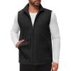 imageCOOFANDY Mens Casual Outerwear Vest Lightweight Zip Up Sleeveless Jacket Outdoor Work Hiking Travel Golf Vest with PocketsBlack