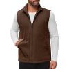 imageCOOFANDY Mens Casual Outerwear Vest Lightweight Zip Up Sleeveless Jacket Outdoor Work Hiking Travel Golf Vest with PocketsBrown