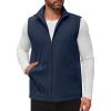 imageCOOFANDY Mens Casual Outerwear Vest Lightweight Zip Up Sleeveless Jacket Outdoor Work Hiking Travel Golf Vest with PocketsNavy Blue