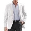 imageCOOFANDY Mens Casual Sport Coat Regular Fit Lightweight Blazers Jacket Two Button Business Suit JacketsWhite