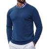 imageCOOFANDY Mens Crewneck Sweater Pullover Knit Sweater Lightweight Sweaters with Ribbing EdgeBlue