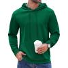 imageCOOFANDY Mens Hoodie Long Sleeve Hooded Pullover Casual Fashion Sweatshirts Drawstring Gym Hooded with Kanga PocketLake Green