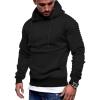 imageCOOFANDY Mens Hoodie Sweatshirts Casual Drawstring Hoodies Fashion Hooded Collar Athletic Pullover with PocketBlack