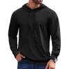 imageCOOFANDY Mens Hoodies Pullover Long Sleeve Casual Fashion Sweatshirts Drawstring Gym Hooded Shirt with Kanga PocketBlack