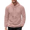 imageCOOFANDY Mens Hoodies Sweatshirts Long Sleeve Fashion Waffle Knit Pullover Hoodie with PocketPale Pink