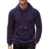 imageCOOFANDY Mens Hoodies Sweatshirts Long Sleeve Fashion Waffle Knit Pullover Hoodie with PocketViolet