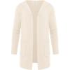 imageCOOFANDY Mens Long Open Front Cardigan Sweater Lightweight Hooded Knitted Cardigan Sweaters with PocketsAll White