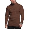 imageCOOFANDY Mens Pullover Sweaters Fashion Diamond Knit Sweater Stylish Knitwear Lightweight JumperDark Brown