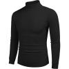 imageCOOFANDY Mens Slim Fit Mock Turtleneck Pullover Sweater Casual Basic Knitted Thermal Sweaters01black