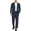 imageCOOFANDY Mens Suits 2 Piece Slim Fit Suit Set 2 Button Lightweight Casual Knit Blazer Suit Jacket PantsNavy Blue