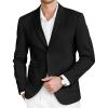 imageCOOFANDY Mens Tweed Blazer Slim Fit Casual Sport Coat Two Button Knit Suit JacketBlack