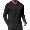 imageCOOFANDY Mens UPF 50 Hoodie Shirts Long Sleeve Rash Guard Sun Protection Fishing Shirts Lightweight Quick Dry HoodiesBlack