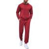 imageCOOFANDY Sweatsuits for Men 2 Piece Tracksuit Casual Athletic Jogging Suit Hooded SetRed
