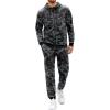 imageCOOFANDY Sweatsuits for Men 2 Piece tracksuit Sets Full Zip Hoodie Sweatpants for Men Casual Sports Jogging Suits S4XLBlack Camo