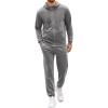 imageCOOFANDY Sweatsuits for Men 2 Piece tracksuit Sets Full Zip Hoodie Sweatpants for Men Casual Sports Jogging Suits S4XLGrey