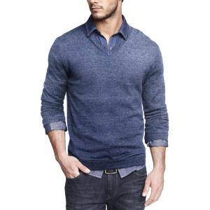 imageCOOFANDY Men Casual V Neck Sweater Ribbed Knit Slim Fit Long Sleeve Pullover TopPattern 5