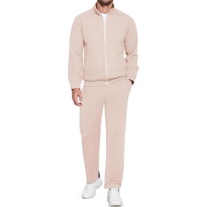 imageCOOFANDY Mens 2 Piece Tracksuit Casual Sweatsuits Full Zip Track Suits Jogging Athletic Suit SetsChampagne