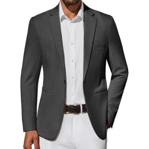 imageCOOFANDY Mens Casual Blazer Lightweight Sport Coat One Button Suit JacketDark Grey