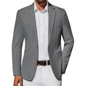 imageCOOFANDY Mens Casual Blazer Lightweight Sport Coat One Button Suit JacketGrey
