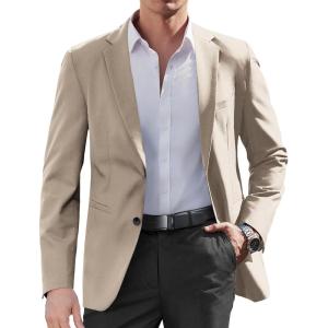 imageCOOFANDY Mens Casual Sport Coat Regular Fit Lightweight Blazers Jacket Two Button Business Suit JacketsMoon Grey