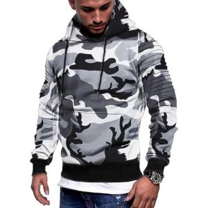 imageCOOFANDY Mens Hoodie Sweatshirts Casual Drawstring Hoodies Fashion Hooded Collar Athletic Pullover with PocketCamouflage