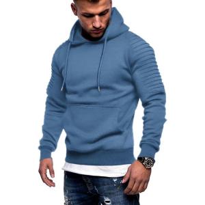imageCOOFANDY Mens Hoodie Sweatshirts Casual Drawstring Hoodies Fashion Hooded Collar Athletic Pullover with PocketDark Blue