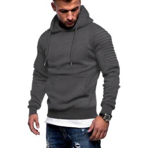 imageCOOFANDY Mens Hoodie Sweatshirts Casual Drawstring Hoodies Fashion Hooded Collar Athletic Pullover with PocketDark Gray