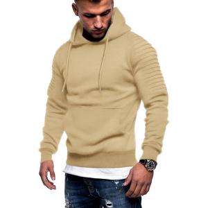 imageCOOFANDY Mens Hoodie Sweatshirts Casual Drawstring Hoodies Fashion Hooded Collar Athletic Pullover with PocketKhaki