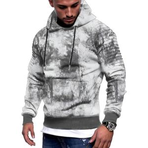 imageCOOFANDY Mens Hoodie Sweatshirts Casual Drawstring Hoodies Fashion Hooded Collar Athletic Pullover with PocketTie Dye