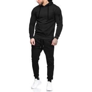 imageCOOFANDY Mens Tracksuit 2 Piece Hooded Athletic Sweatsuits Casual Running Jogging Sport Suit SetsBlack