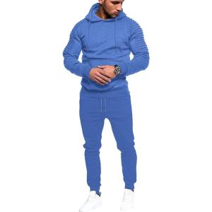 imageCOOFANDY Mens Tracksuit 2 Piece Hoodie Sweatsuit Sets Casual Jogging Athletic SuitsBlue