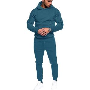 imageCOOFANDY Mens Tracksuit 2 Piece Hoodie Sweatsuit Sets Casual Jogging Athletic SuitsDark Blue