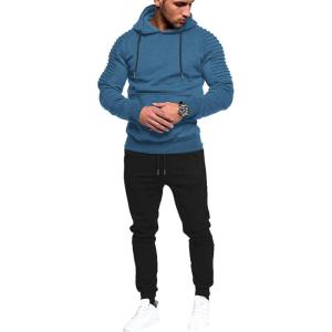 imageCOOFANDY Mens Tracksuit 2 Piece Hoodie Sweatsuit Sets Casual Jogging Athletic SuitsGray Blue Black