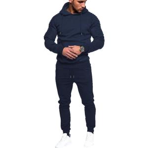 imageCOOFANDY Mens Tracksuit 2 Piece Hoodie Sweatsuit Sets Casual Jogging Athletic SuitsNavy Blue