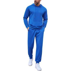 imageCOOFANDY Sweatsuits for Men 2 Piece Tracksuit Casual Athletic Jogging Suit Hooded SetBlue