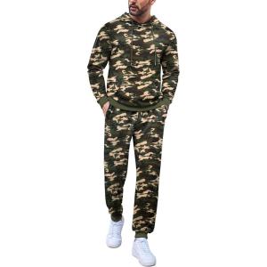 imageCOOFANDY Sweatsuits for Men 2 Piece Tracksuit Casual Athletic Jogging Suit Hooded SetCamo
