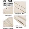 imageCOOFANDY Mens 2 Piece Short Set Guayabera Button Down Shirt Casual Summer Beach OutfitsBeige