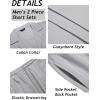 imageCOOFANDY Mens 2 Piece Short Set Guayabera Button Down Shirt Casual Summer Beach OutfitsLight Gray